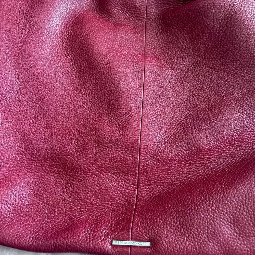 Rebecca Minkoff Burgandy Fringe Leather Shoulder Bag - Picture 4 of 4